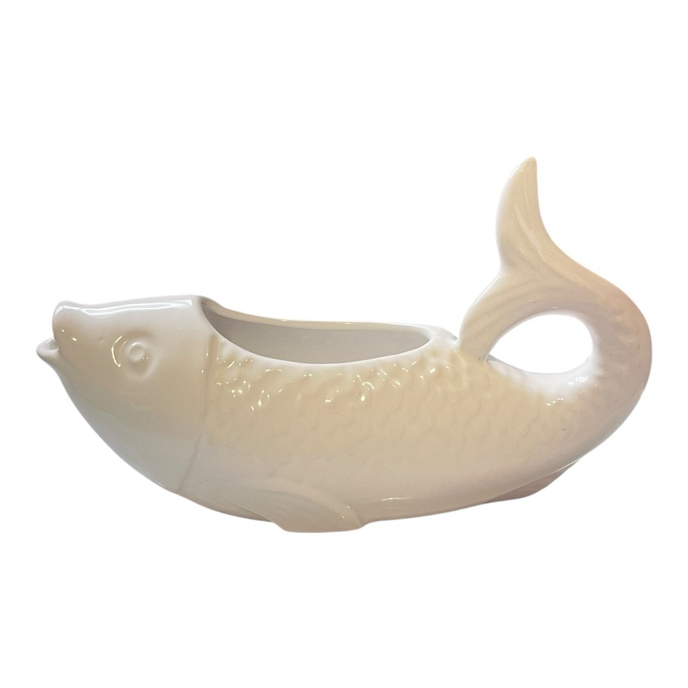 Dansk White Fish Sauce Creamer Bowl Made in Portugal